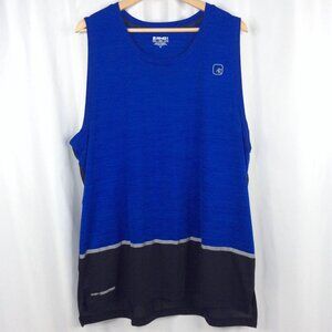 AND1 Basketball Tank Top Mens Size 2XL Blue Black Breathable Athletic Stop Sweat